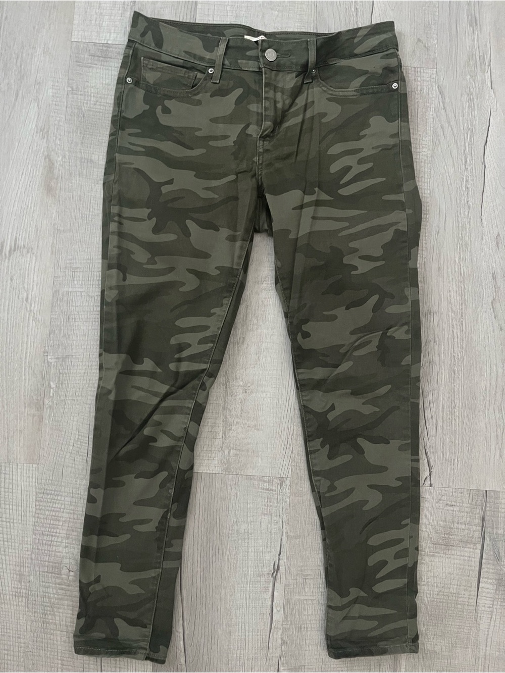 Levi's Women's Skinny Camo Pants - Olive Green
